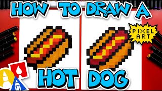 How To Draw A Hot Dog Pixel Art [upl. by Sirref]