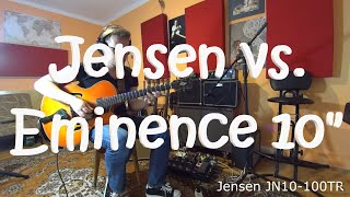 Jensen vs Eminence 10quot Little comparison of speakers different cabinets JAZZ GUITAR [upl. by Novoj]