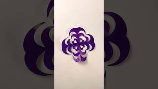 3 Fold Paper Cutting  28 papercuting shorts craft [upl. by Anaitit]