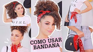 PENTEADOS COM BANDANA P CACHEADAS E CRESPAS  por Ana Lídia Lopes [upl. by Adaha]