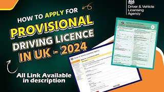 How to apply for your first provisional driving licence 2024 [upl. by Aigil333]