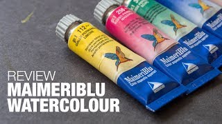 Review MaimeriBlu Watercolor Introductory Set of 6 tubes [upl. by Nova]