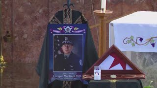 Memorial mass to honor fallen CPD Officer Enrique Martinez held Sunday morning at Mount Greenwood ch [upl. by Isaak49]