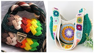 Top Trendist crochet hand Bags designscrochet daisy tote bags designs latest collection [upl. by Stauffer470]