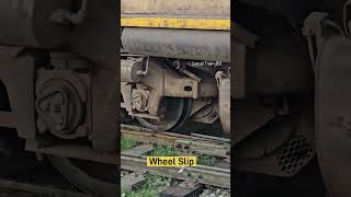 Wheels slip of locomotive free movement railway wheels ytshorts [upl. by Gnurt]