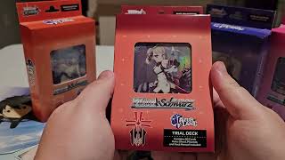 Unboxing all 4 Azur Lane Weiss Schwarz Trial Decks [upl. by Dail213]