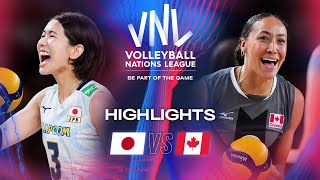 🇯🇵 JPN vs 🇨🇦 CAN  Highlights  Week 3  Womens VNL 2024 [upl. by Cutlor26]