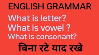 What Is Letter How Many Kinds Of Letter What Is Vowel And Consonant By  Thakur Sir 🖋️🖋️ [upl. by Babbette465]