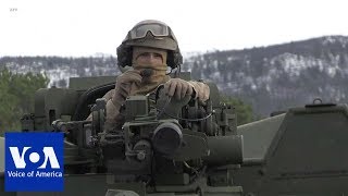 US tanks take part in NATO exercise in Norway [upl. by Kotta]