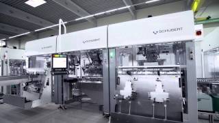 Packaging and labelling of pharmaceutical products in an automatic packaging machine from Schubert [upl. by Yorke402]