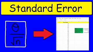 Standard Error Mean Standard Deviation  Excel [upl. by Melvena233]