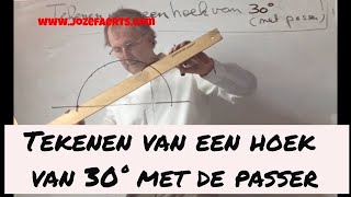 288 Hoek van 30° tekenen met de passer [upl. by Osnofledi684]