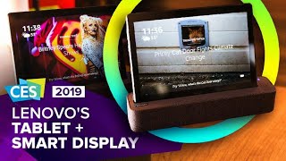 CES 2019 Lenovo Smart Tabs combines smart displays tablets [upl. by Ambrose]