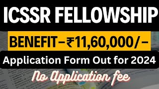 ICSSR Senior Fellowship 2024Complete Details icssr fellowships [upl. by Anelra180]