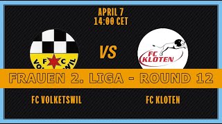 FRAUEN 2 LIGA Tour 12 FC Volketswil  FC Kloten [upl. by Funda]