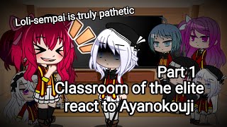 Classroom of the elite react to Ayanokouji Part 1 [upl. by Acinoreb877]