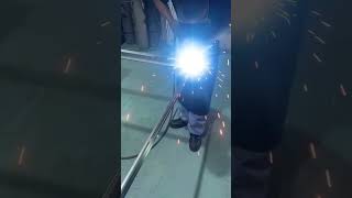 Welding process of door frame we accept various customization [upl. by Anertac]