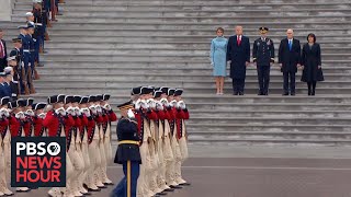 WATCH President Donald Trump conducts troop review at US Capitol [upl. by Henry]