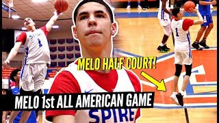 LaMelo Ball HALF COURT SHOT In 1st ALL AMERICAN Game vs Julian Newman Melo PUTS ON A SHOW [upl. by Verdha]