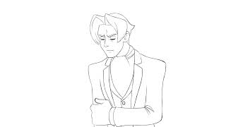 Miles Edgeworth Rough Animation test WIP [upl. by Morven]