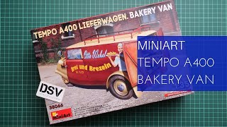 Miniart 135 Tempo A400 Lieferwagen Bakery Van 38066 Review [upl. by Manolo332]