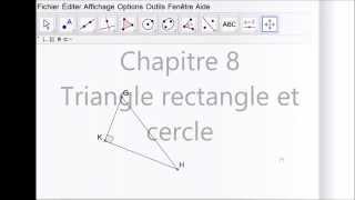 Niveau 4ème  TRC3 quotI Cercle circonscrit à un triangle rectanglequot [upl. by Bohi]