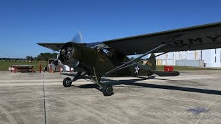 Stinson L1  Start Up and Flight  Kermit Weeks [upl. by Nerrat566]