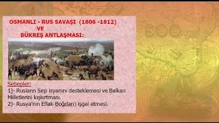 Dağılma Dönemi Osmanlı Rus İlişkileri ve Bükreş Antlaşması [upl. by Imelda]