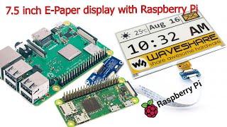 How to use an EPaper EInk display with Raspberry pi 3 B  Raspberry pi zero w [upl. by Atilrahc]