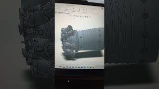 Parte 3 motor Jet solidworks 3dmodelingsoftware solidworkscad engine jetengine avionics [upl. by Francesco]