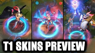 All New T1 Skins PBE Preview Orianna Lee Sin Jinx Jayce Bard League of Legends [upl. by Adar509]