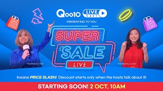 Qoo10 LiveCast Presents SUPER SALE LIVE  Deals as low as 099 [upl. by Orian]