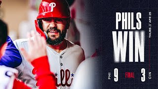 Phillies vs Reds Game Highlights 42524  MLB Highlights [upl. by Alfred]