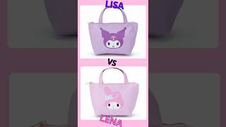 Lisa 🆚 Lena ❤️💜🩷🩵💙🤍🧡lisa lena youtube choose vs shortsreels melody kuromi [upl. by Thurman766]