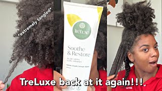 BEST detangling product  NEW TreLuxe Aloe Vera Curl Primer  Natural Hair [upl. by Jerrylee]