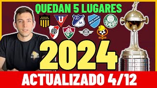 🏆 CLASIFICADOS a la LIBERTADORES 2024 🏆 ACTUALIZADO 412 [upl. by Delogu166]