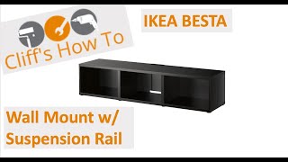 IKEA Besta TV Stand Wall Mounted [upl. by Otcefrep53]