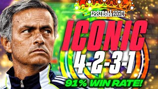 Mourinhos ICONIC 4231 91 WIN RATE Best FM24 Tactics [upl. by Smail741]