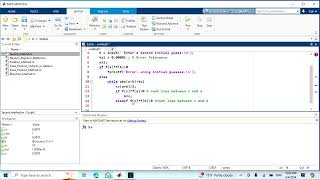 Bisection Method  Using MatLab [upl. by Sherris]