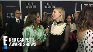 Saoirse Ronan Raves Over Timothee ChalametAgain  E Red Carpet amp Award Shows [upl. by Iborian]