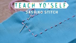 Teach Yo Self Sashiko Stitch [upl. by Anuaf]