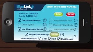 Braeburn BlueLink Smart Connect App  Setting Up Alerts [upl. by Nalhsa]