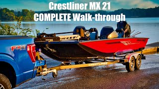 Crestliner MX21  COMPLETE WalkThrough [upl. by Howarth490]