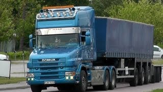 Scania Trucks With \8 Sound [upl. by Ahsima]