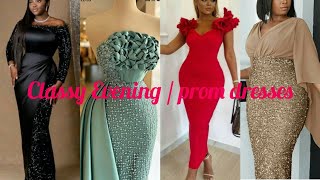 Top best dinner gown styles for ladies  Evening dresses 2023 sequins styles for prom dressesSatin [upl. by Caughey]