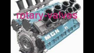 F1 engine MGN W12 with rotary valves F1 Motor mit Drehschieberinlass [upl. by Alpert844]