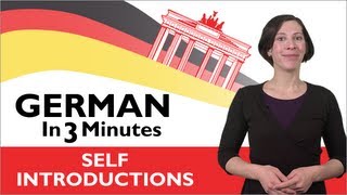 Learn German  German in Three Minutes  How to Introduce Yourself in German [upl. by Chrotoem520]