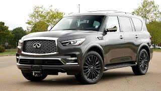 2022 Infiniti QX80 Sensory Review  Walk Around and Test Drive [upl. by Anitrebla]