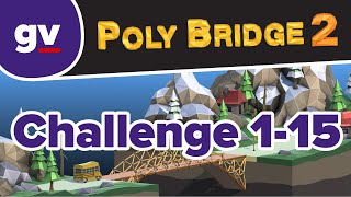 Poly Bridge 2  Challenge 115 Hydraulic Management  Walkthrough [upl. by Ninette]