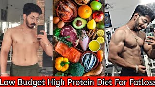 Low Budget High Protein Diet for Fatloss  Veg amp Nonveg Body Recomposition [upl. by Htezzil]